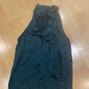 Teenflo - 100% Silk Teal Sleeveless Blouse (size: 2)